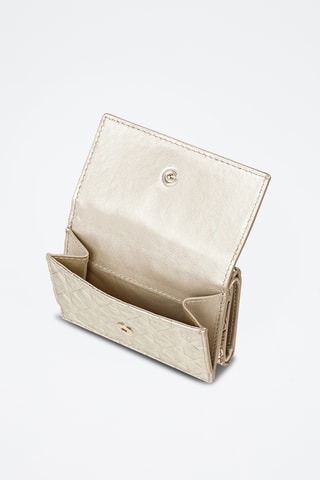 Portefeuille en cuir de veau - Argenté