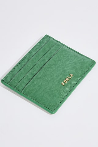 Porte-cartes en cuir de veau - Vert clair