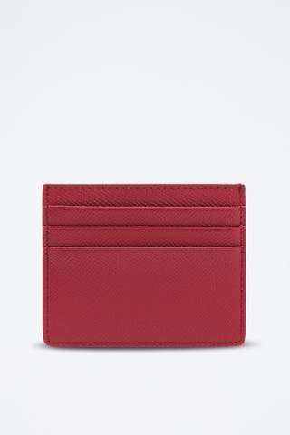 Porte-cartes en cuir de veau - Rouge