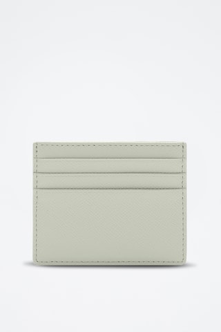 Porte-cartes en cuir de veau - Ecru