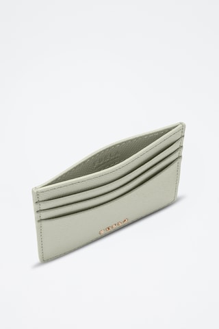 Porte-cartes en cuir de veau - Ecru