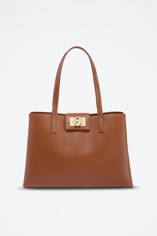 Cabas en cuir de veau - Camel