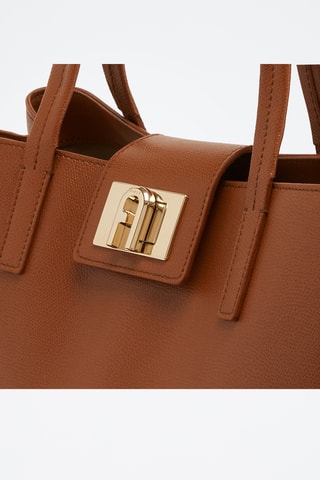 Cabas en cuir de veau - Camel