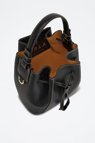 Sac seau en cuir de veau - Noir