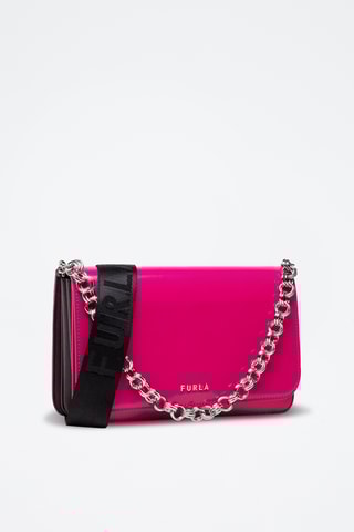 Sac bandoulière en cuir de veau - Fuchsia