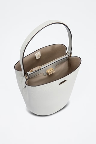 Sac seau en cuir de veau - Ecru