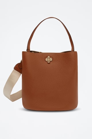 Sac seau en cuir de veau - Camel