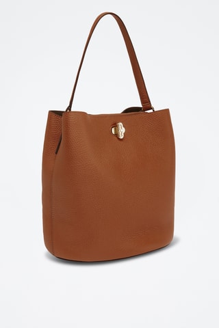 Sac seau en cuir de veau - Camel