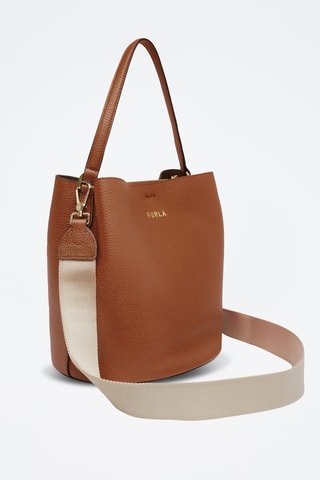 Sac seau en cuir de veau - Camel