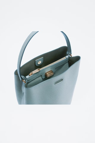 Sac seau en cuir de veau - Ciel