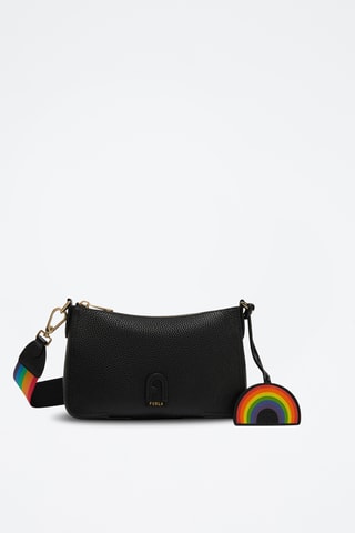 Sac bandoulière en cuir de veau - Noir