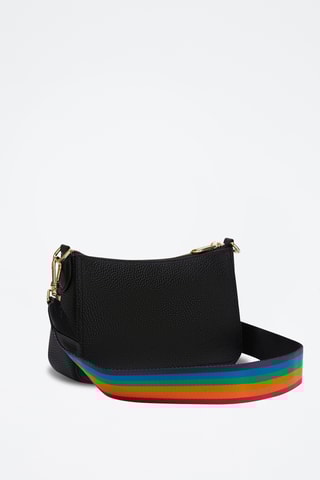 Sac bandoulière en cuir de veau - Noir