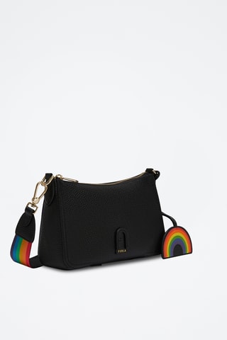 Sac bandoulière en cuir de veau - Noir