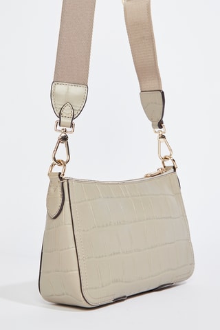 Sac bandoulière en cuir de veau - Gris clair