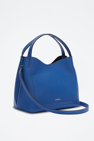 Sac à main en cuir de veau - Bleu cobalt