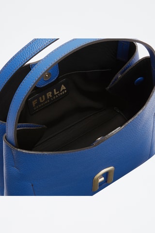 Sac à main en cuir de veau - Bleu cobalt