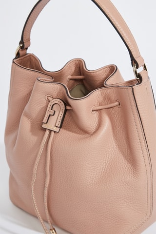 Sac seau en cuir de veau - Saumon