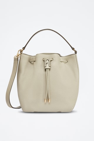 Sac seau en cuir de veau - Ecru