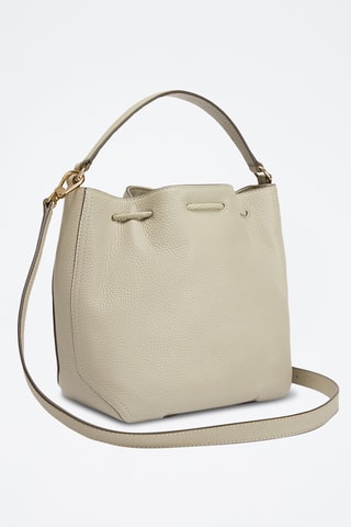 Sac seau en cuir de veau - Ecru