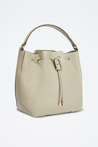 Sac seau en cuir de veau - Ecru