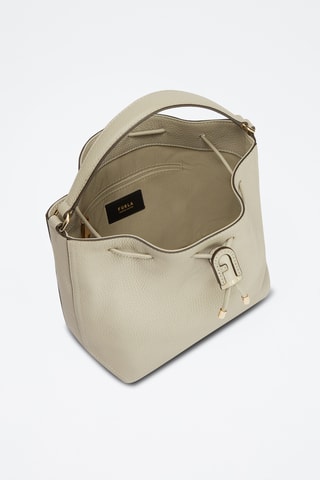 Sac seau en cuir de veau - Ecru