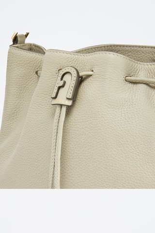 Sac seau en cuir de veau - Ecru