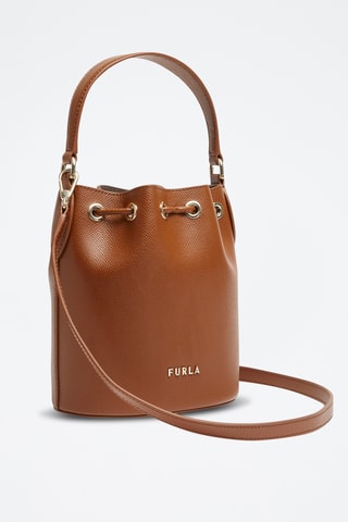 Sac seau en cuir de veau - Camel