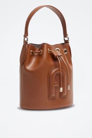 Sac seau en cuir de veau - Camel