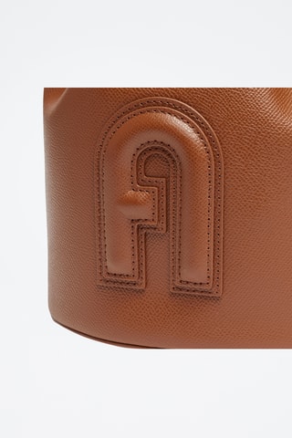 Sac seau en cuir de veau - Camel