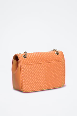 Sac bandoulière en cuir d’agneau nappa - Orange