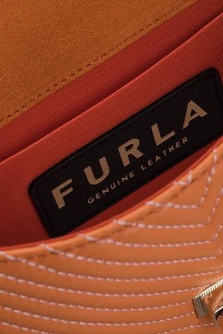 Sac bandoulière en cuir d’agneau nappa - Orange