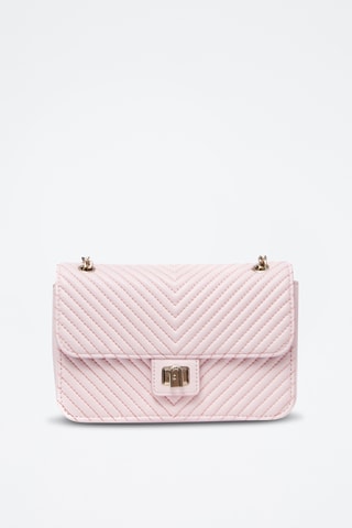 Sac bandoulière en cuir d’agneau nappa - Rose