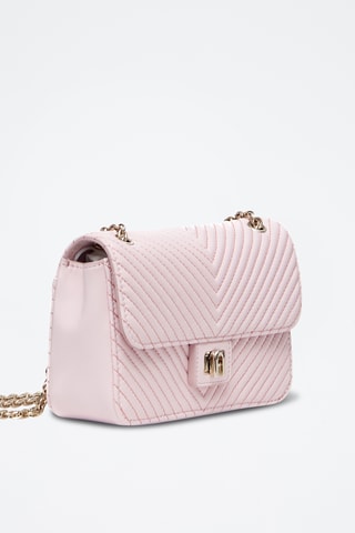 Sac bandoulière en cuir d’agneau nappa - Rose