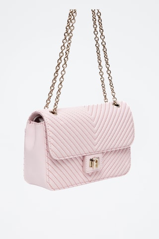 Sac bandoulière en cuir d’agneau nappa - Rose
