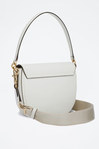 Sac porté épaule en cuir de veau - Blanc