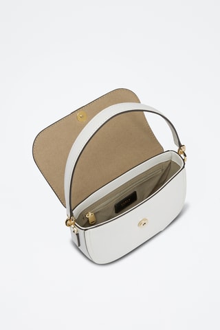 Sac porté épaule en cuir de veau - Blanc