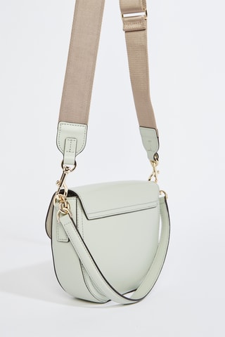 Sac porté épaule en cuir de veau - Vert d’eau