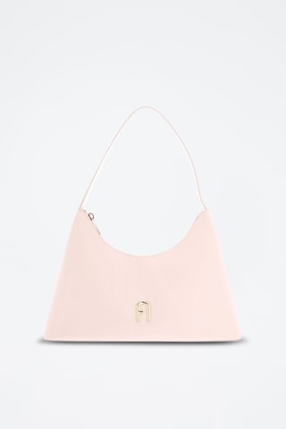 Sac porté épaule en cuir de veau - Rose clair