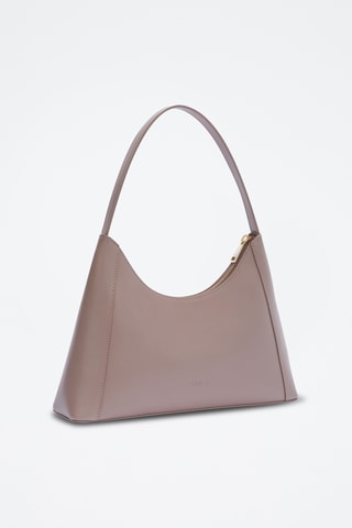 Sac porté épaule en cuir de veau - Mauve