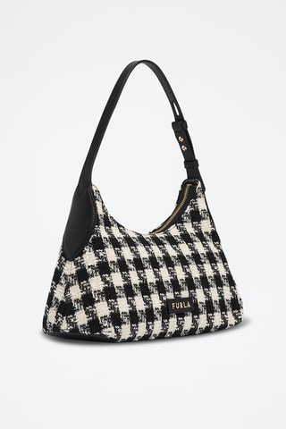 Sac porté épaule en cuir de veau - Noir