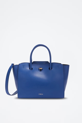 Sac à main en cuir de veau - Bleu cobalt