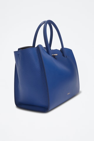 Sac à main en cuir de veau - Bleu cobalt