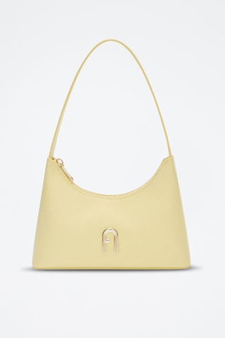 Sac porté épaule en cuir de veau - Jaune