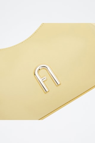 Sac porté épaule en cuir de veau - Jaune