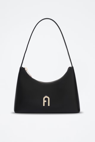 Sac porté épaule en cuir de veau - Noir