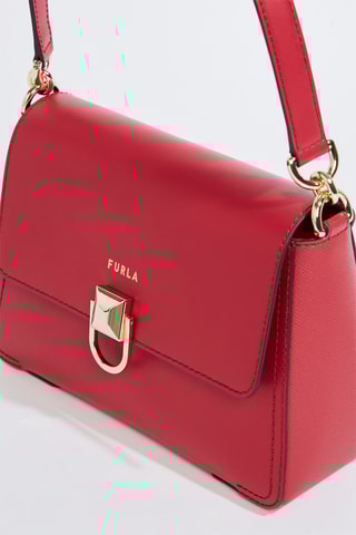 Sac porté épaule en cuir de veau - Rouge