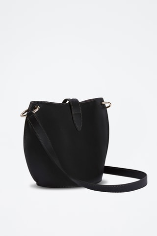 Sac bandoulière en cuir de veau - Noir