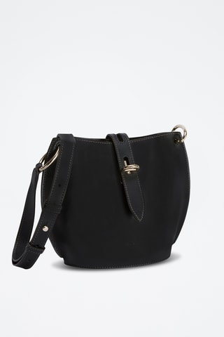 Sac bandoulière en cuir de veau - Noir