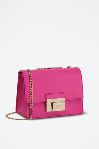 Sac bandoulière en cuir de veau - Fuchsia