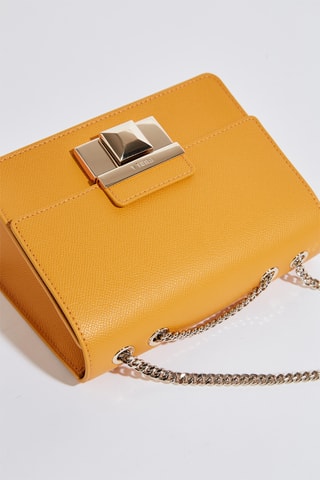 Sac bandoulière en cuir de veau - Jaune